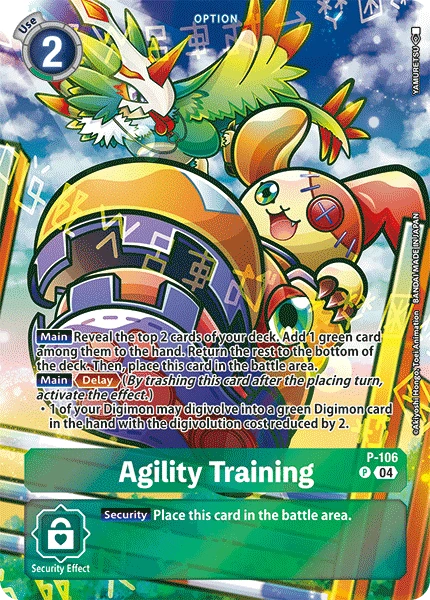 Digimon Card Game Sammelkarte P-106 Agility Training alternatives Artwork 2