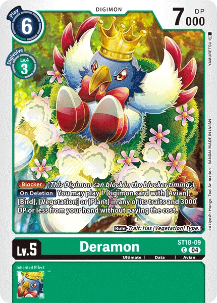 Digimon Card Game Sammelkarte ST18-09 Deramon