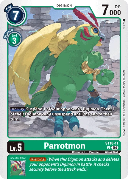 Digimon Card Game Sammelkarte ST18-11 Parrotmon