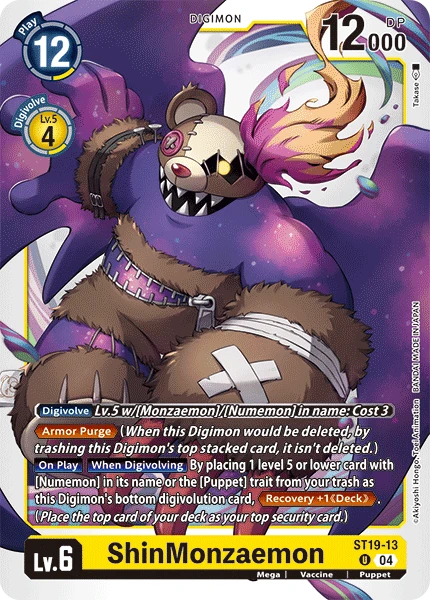 Digimon Card Game Sammelkarte ST19-13 ShinMonzaemon