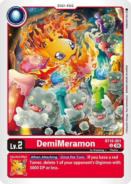 Digimon Card Game Sammelkarte BT18-001 DemiMeramon