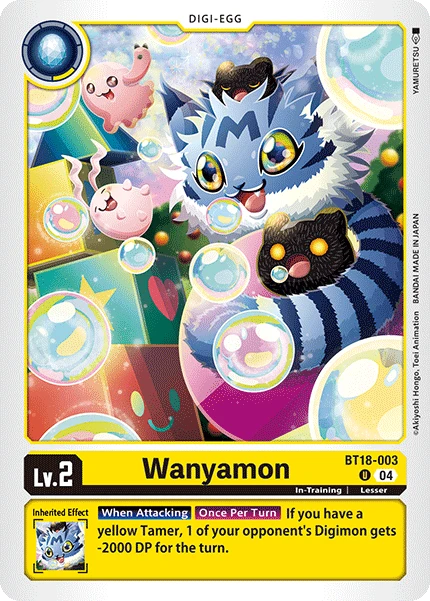 Digimon Card Game Sammelkarte BT18-003 Wanyamon