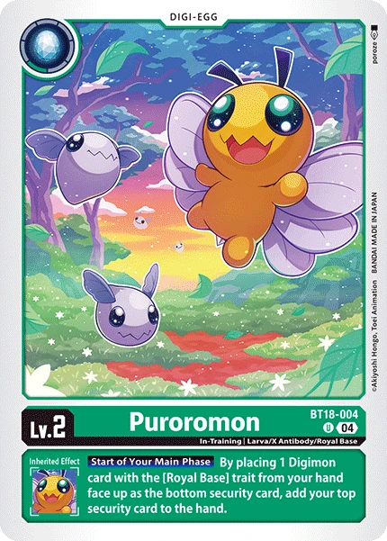 Digimon Card Game Sammelkarte BT18-004 Puroromon