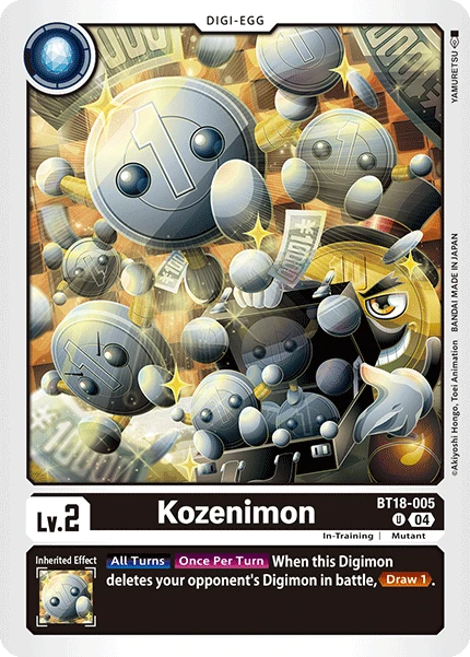 Digimon Card Game Sammelkarte BT18-005 Kozenimon