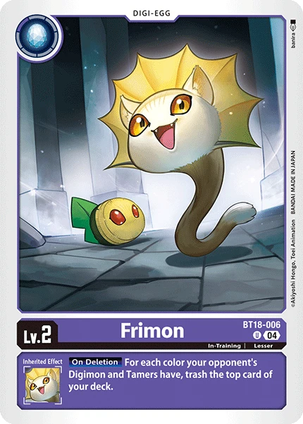 Digimon Card Game Sammelkarte BT18-006 Frimon