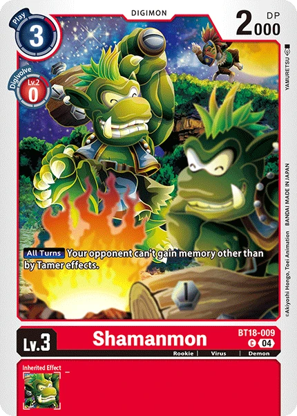 Digimon Card Game Sammelkarte BT18-009 Shamanmon