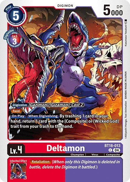 Digimon Card Game Sammelkarte BT18-013 Deltamon