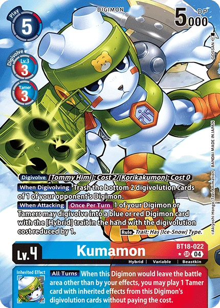 Digimon Card Game Sammelkarte BT18-022 Kumamon alternatives Artwork 1