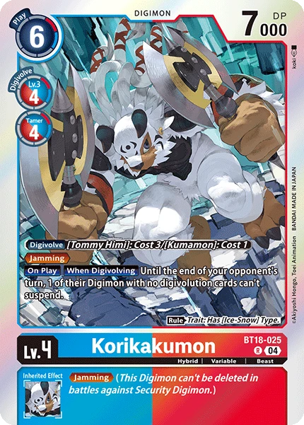 Digimon Card Game Sammelkarte BT18-025 Korikakumon