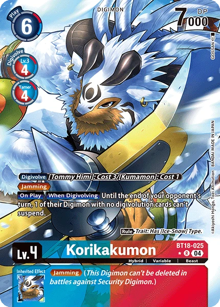 Digimon Card Game Sammelkarte BT18-025 Korikakumon alternatives Artwork 1