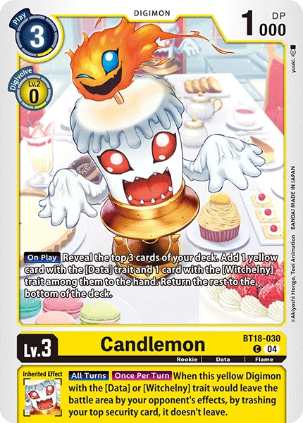 Digimon Card Game Sammelkarte BT18-030 Candlemon