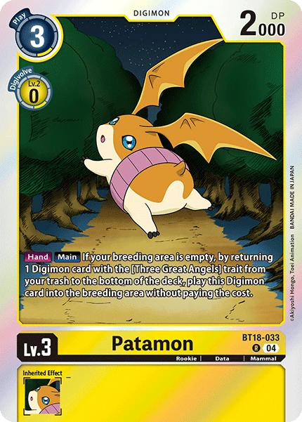 Digimon Card Game Sammelkarte BT18-033 Patamon