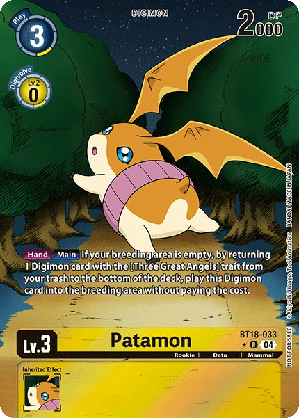 Digimon Card Game Sammelkarte BT18-033 Patamon alternatives Artwork 1