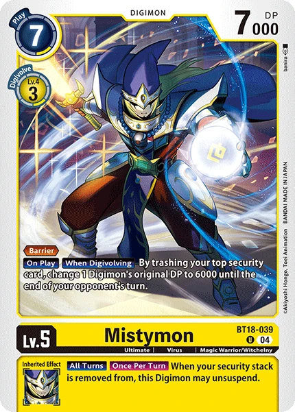 Digimon Card Game Sammelkarte BT18-039 Mistymon