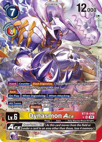 Digimon Card Game Sammelkarte BT18-040 Dynasmon ACE alternatives Artwork 1