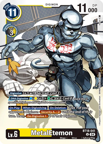 Digimon Card Game Sammelkarte BT18-041 MetalEtemon