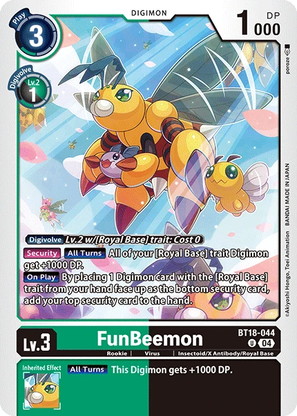 Digimon Card Game Sammelkarte BT18-044 FunBeemon