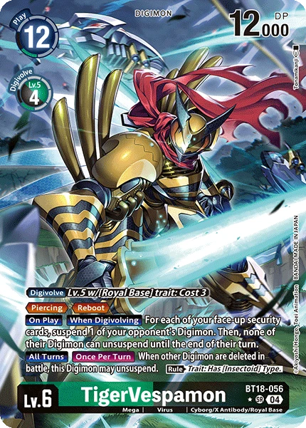 Digimon Card Game Sammelkarte BT18-056 TigerVespamon alternatives Artwork 1