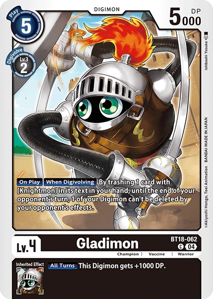 Digimon Card Game Sammelkarte BT18-062 Gladimon