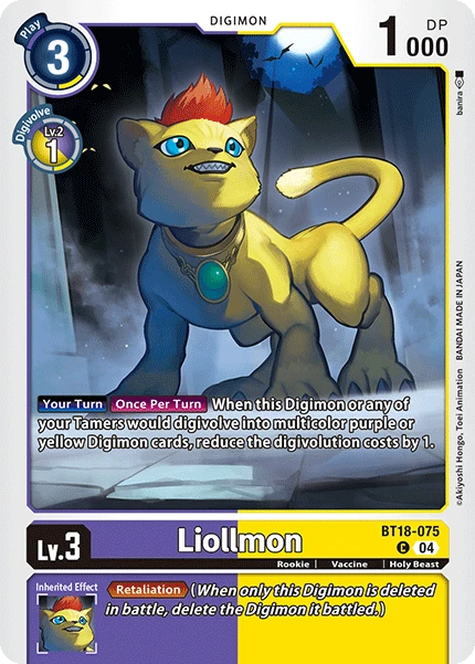 Digimon Card Game Sammelkarte BT18-075 Liollmon