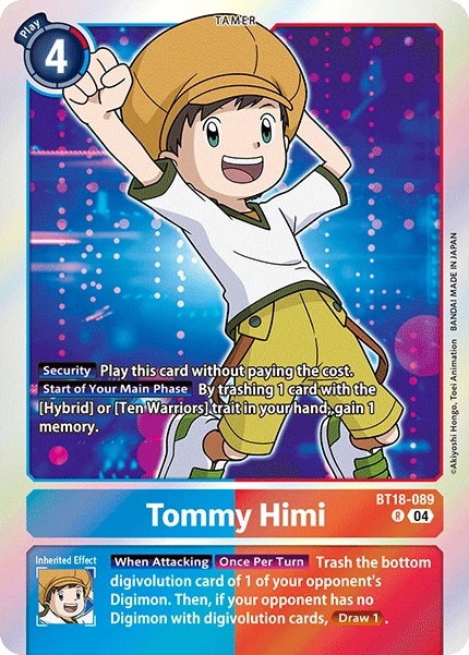 Digimon Card Game Sammelkarte BT18-089 Tommy Himi