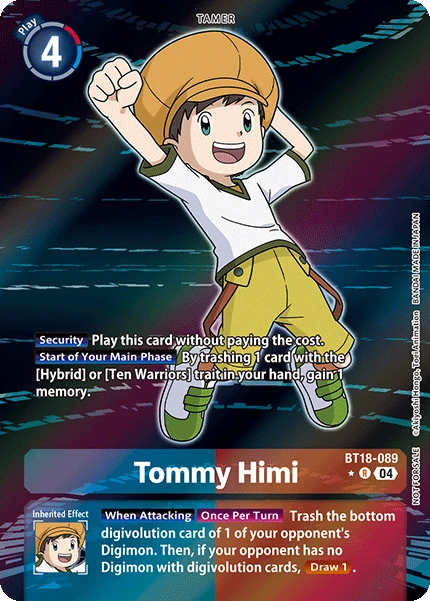 Digimon Card Game Sammelkarte BT18-089 Tommy Himi alternatives Artwork 1