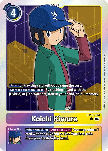 Digimon Card Game Sammelkarte BT18-094 Koichi Kimura