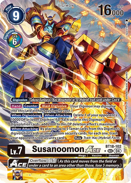 Digimon Card Game Sammelkarte BT18-102 Susanoomon ACE alternatives Artwork 1