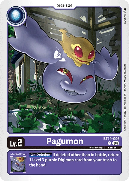 Digimon Card Game Sammelkarte BT19-006 Pagumon