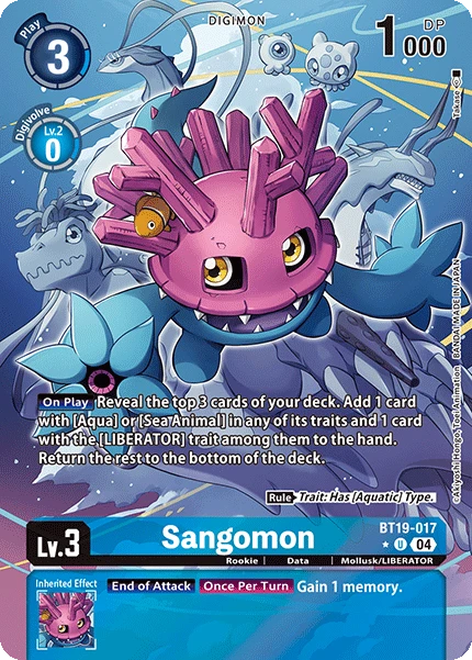 Digimon Card Game Sammelkarte BT19-017 Sangomon alternatives Artwork 1