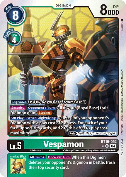 Digimon Card Game Sammelkarte BT19-052 Vespamon alternatives Artwork 1