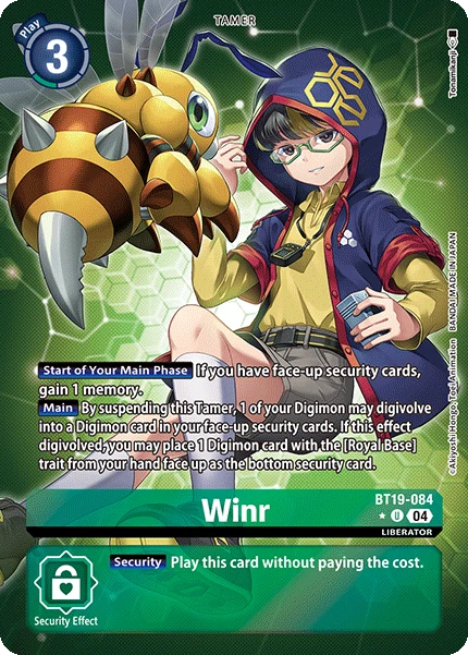 Digimon Card Game Sammelkarte BT19-084 Winr alternatives Artwork 1