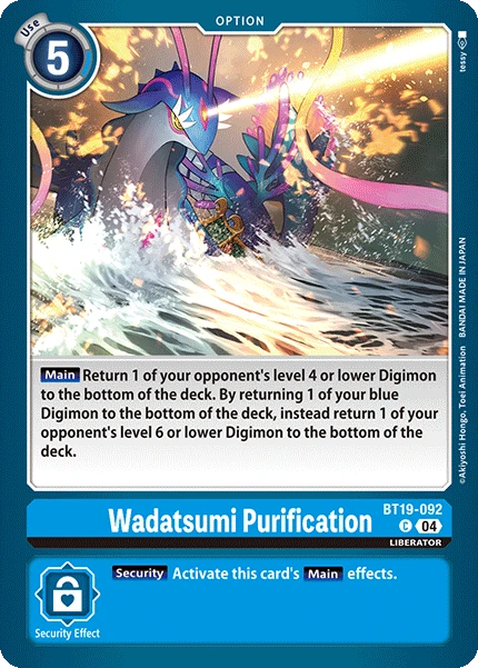 Digimon Card Game Sammelkarte BT19-092 Wadatsumi Purification