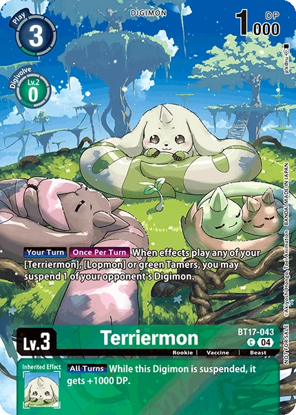 Digimon Card Game Sammelkarte BT17-043 Terriermon alternatives Artwork 1