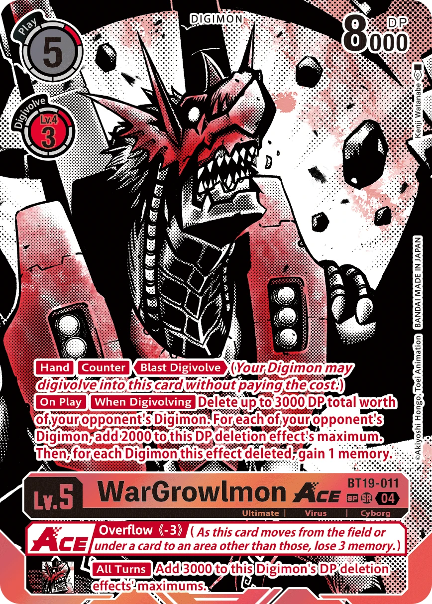 Digimon Card Game Sammelkarte BT19-011 WarGrowlmon ACE alternatives Artwork 2