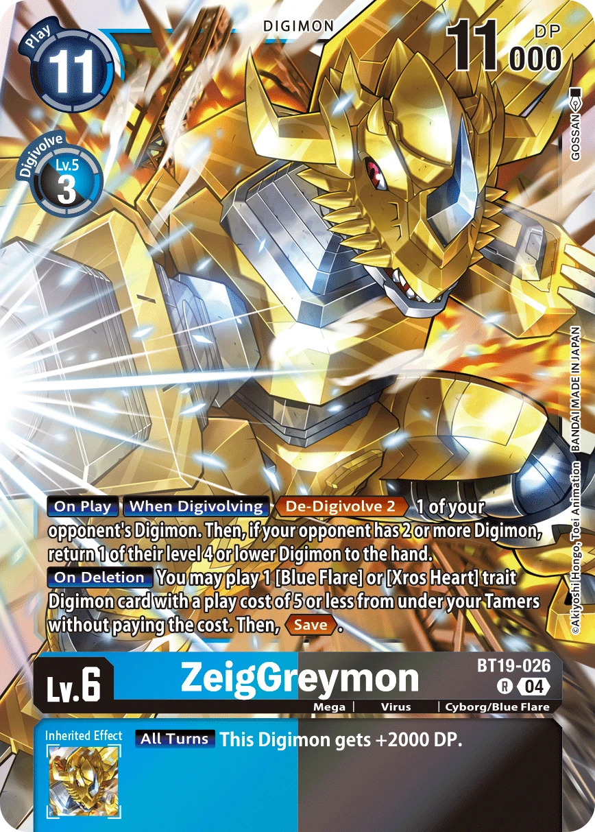 Digimon Card Game Sammelkarte BT19-026 ZeigGreymon