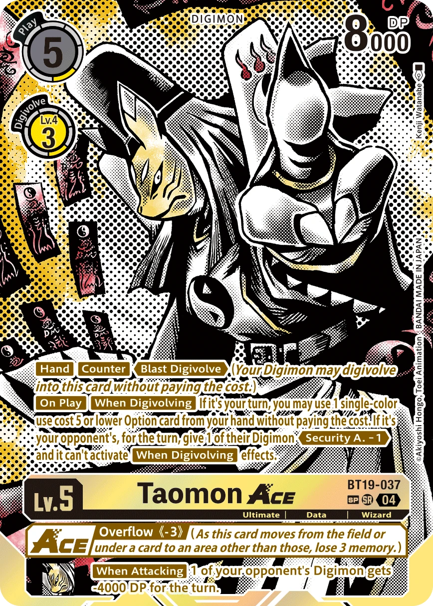 Digimon Card Game Sammelkarte BT19-037 Taomon ACE alternatives Artwork 2