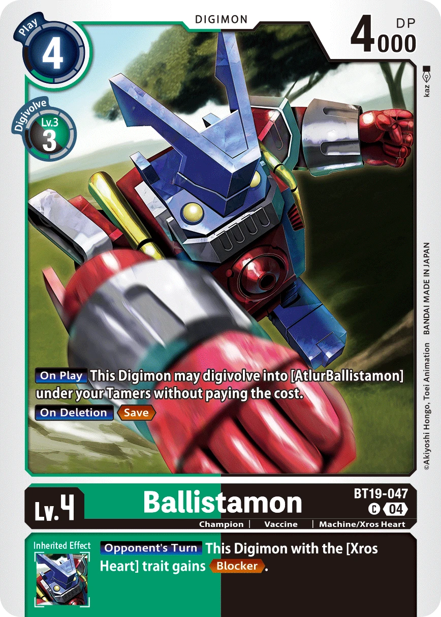 Digimon Card Game Sammelkarte BT19-047 Ballistamon