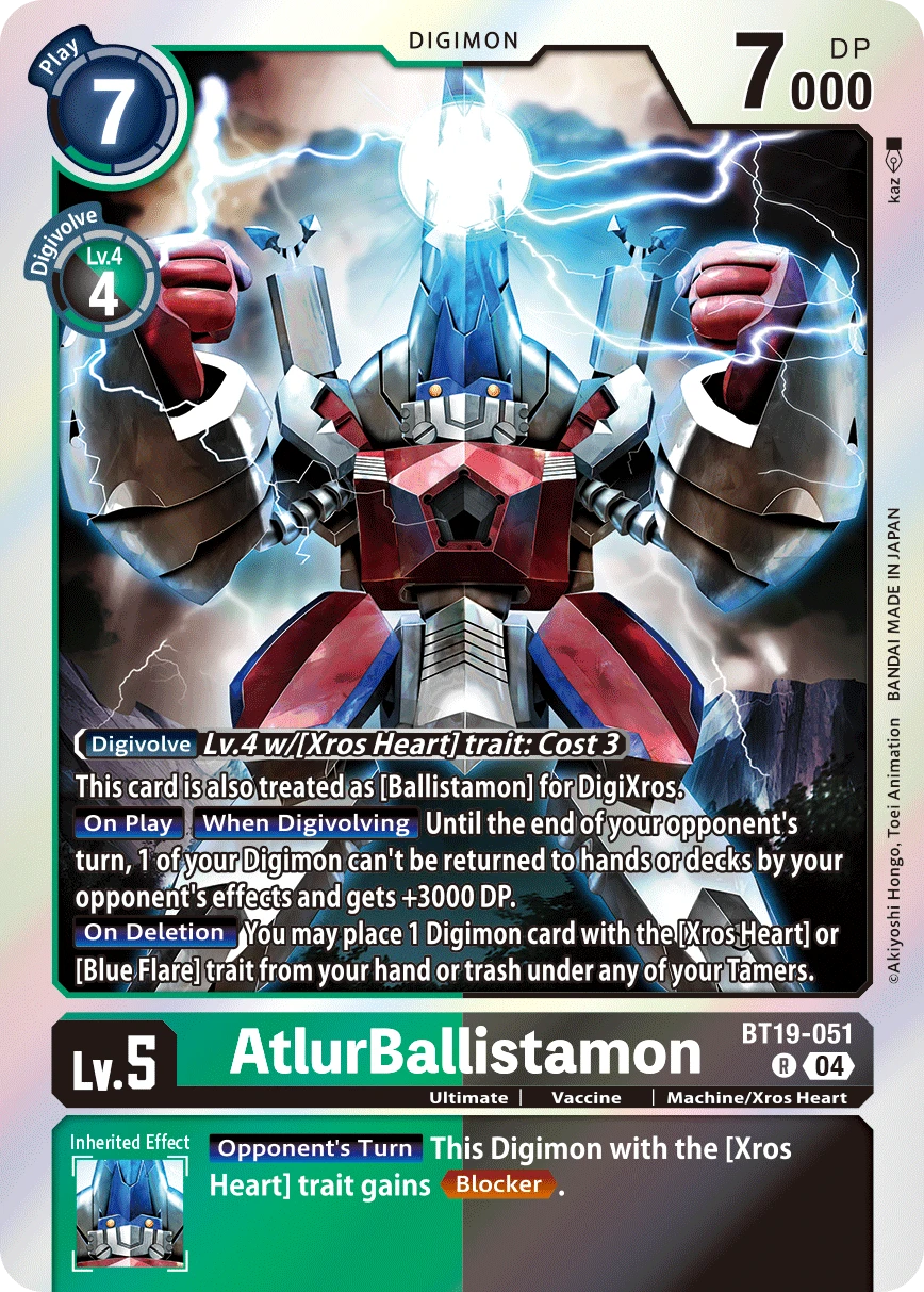 Digimon Card Game Sammelkarte BT19-051 AtlurBallistamon