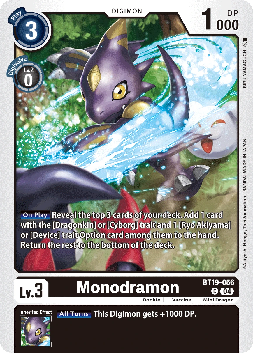 Digimon Card Game Sammelkarte BT19-056 Monodramon