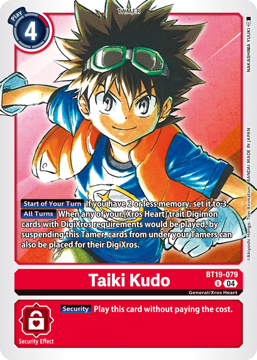 Digimon Card Game Sammelkarte BT19-079 Taiki Kudo