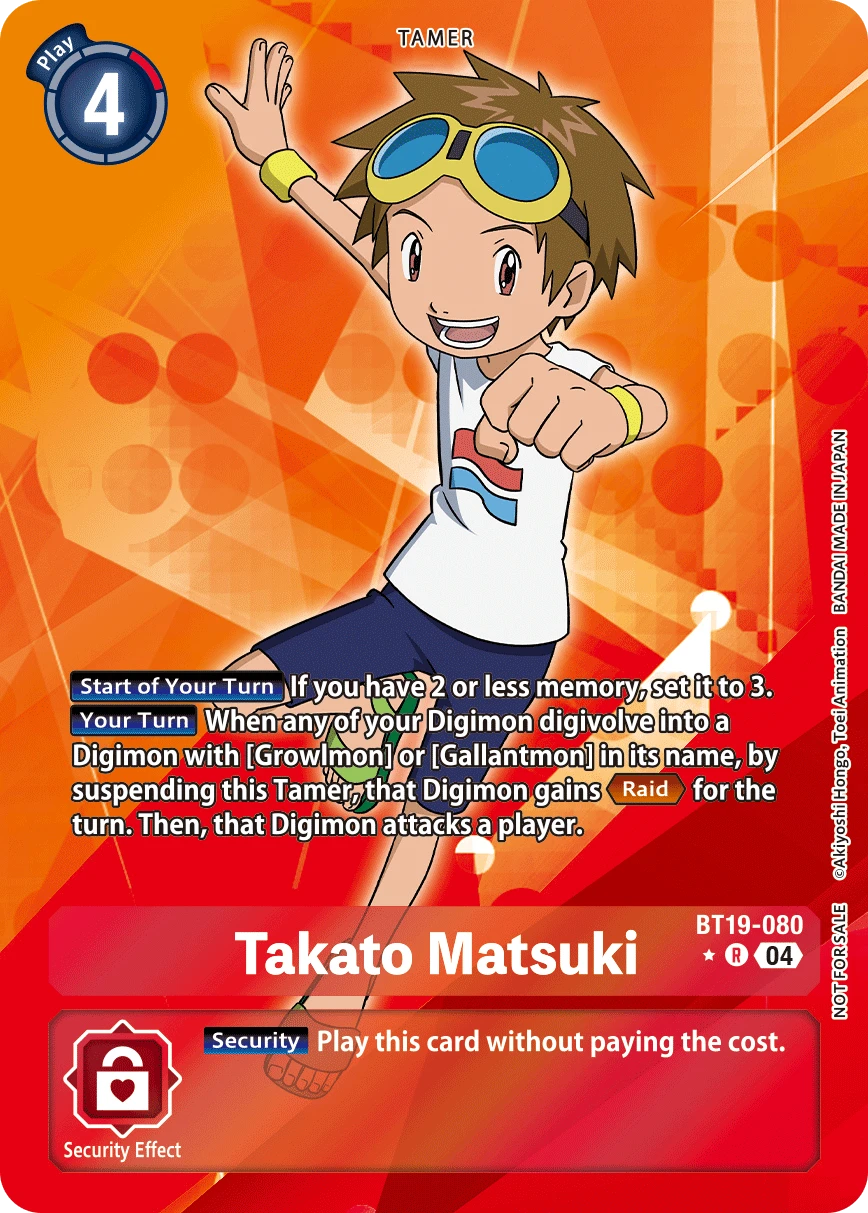 Digimon Card Game Sammelkarte BT19-080 Takato Matsuki alternatives Artwork 1