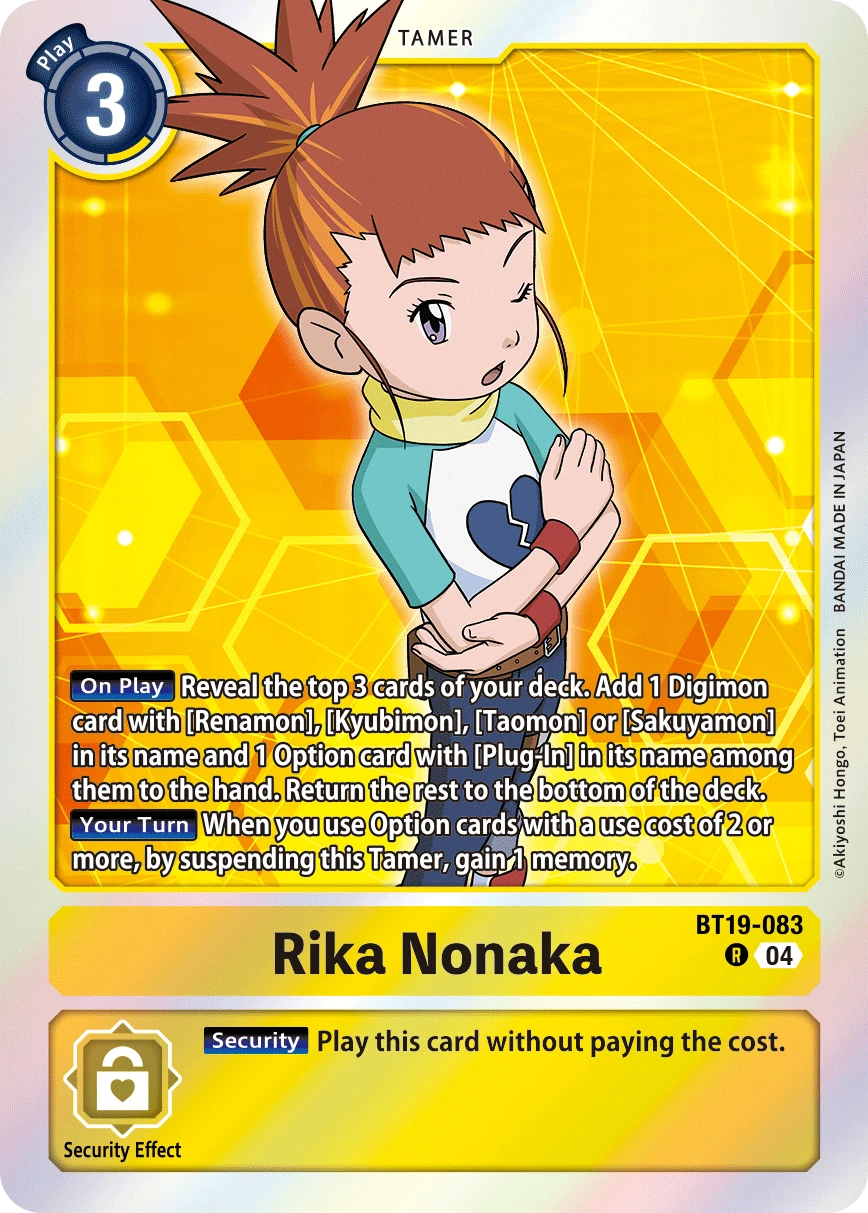 Digimon Card Game Sammelkarte BT19-083 Rika Nonaka