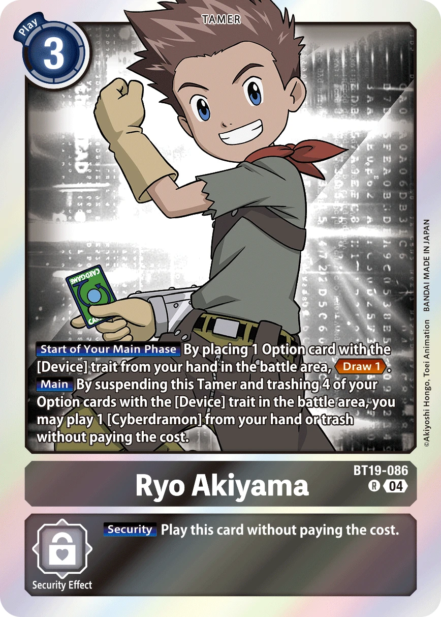 Digimon Card Game Sammelkarte BT19-086 Ryo Akiyama