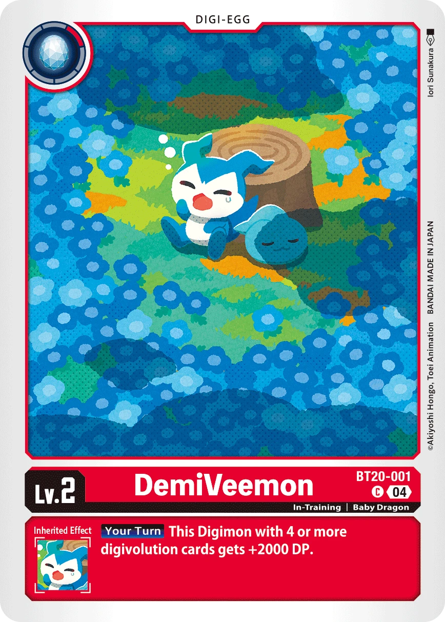 Digimon Card Game Sammelkarte BT20-001 DemiVeemon