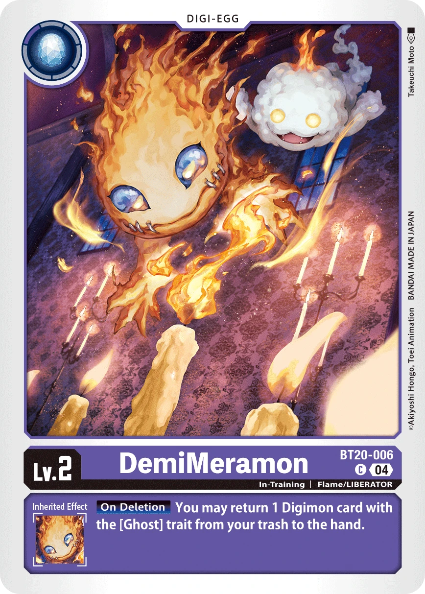 Digimon Card Game Sammelkarte BT20-006 DemiMeramon