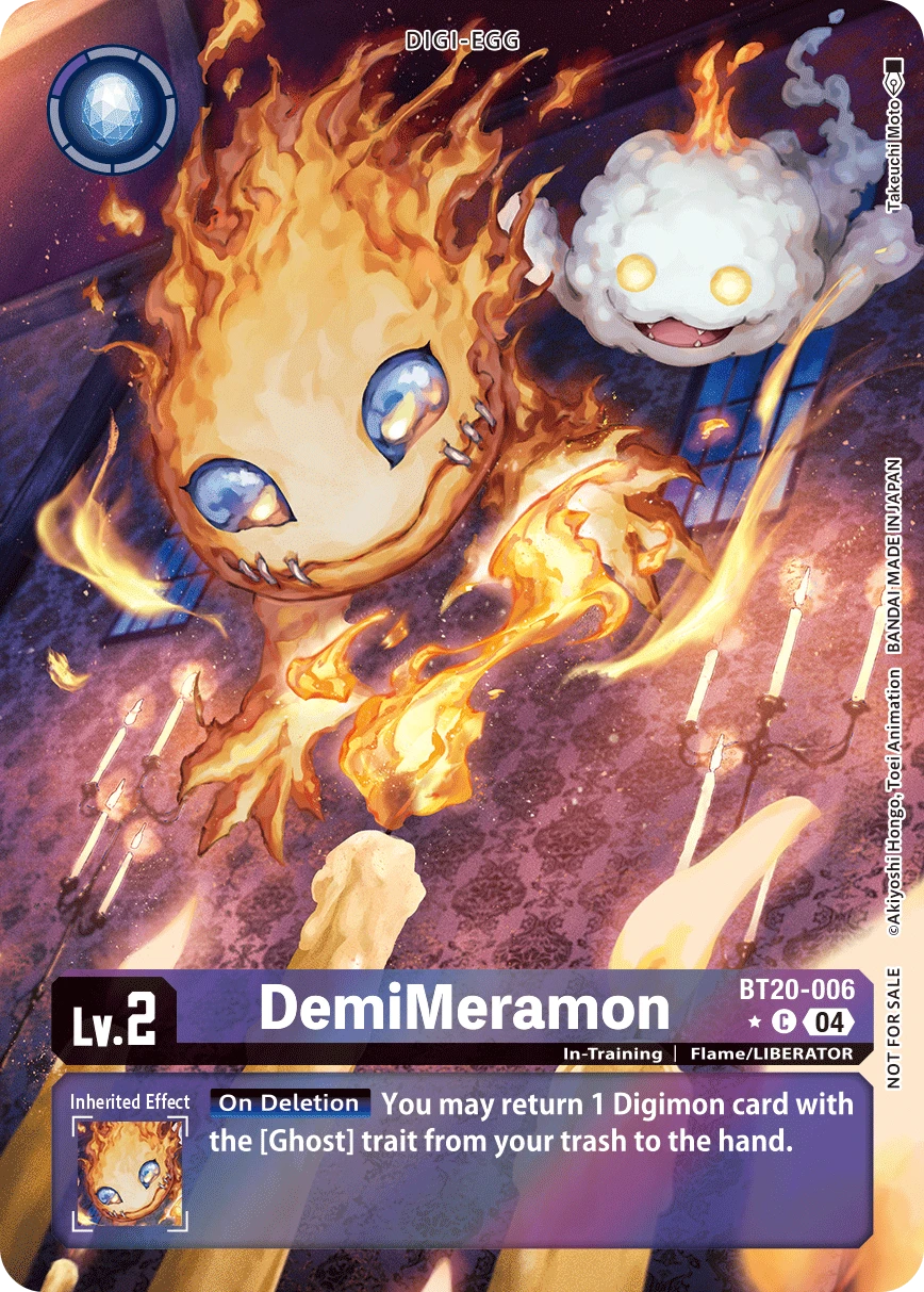 Digimon Card Game Sammelkarte BT20-006 DemiMeramon alternatives Artwork 1