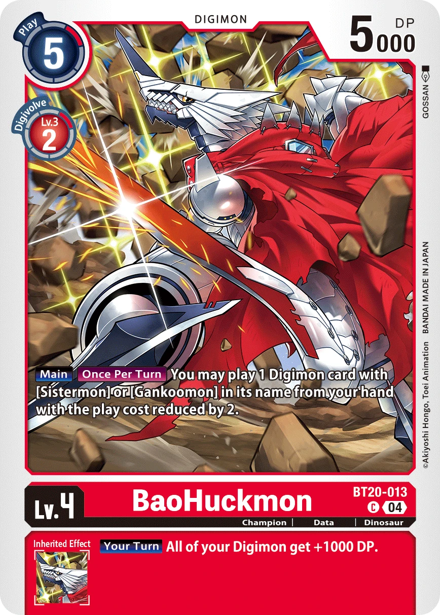 Digimon Card Game Sammelkarte BT20-013 BaoHuckmon