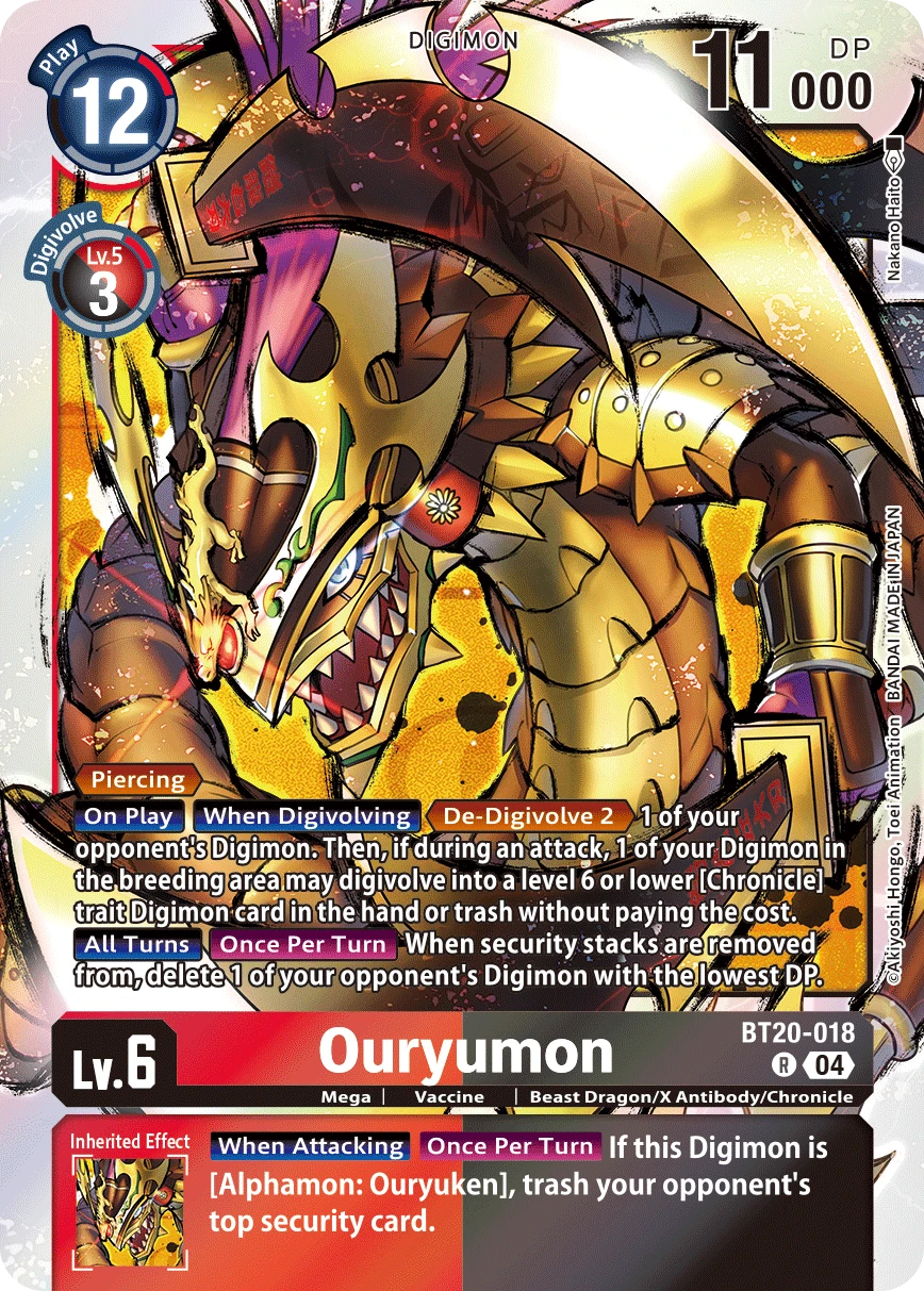 Digimon Card Game Sammelkarte BT20-018 Ouryumon