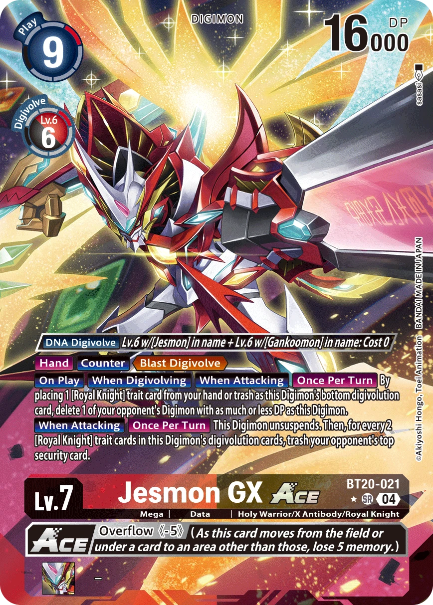 Digimon Card Game Sammelkarte BT20-021 Jesmon GX ACE alternatives Artwork 1